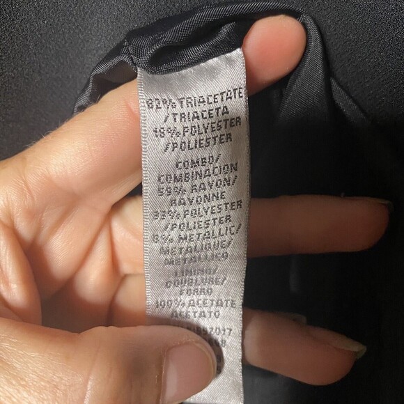 Badgley Mischka Black Long Strapless Gown SZ 8 Metallic Red At Top Formal Weddin - Picture 11 of 12